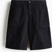 H&M Loose Fit Cotton Cargo Shorts