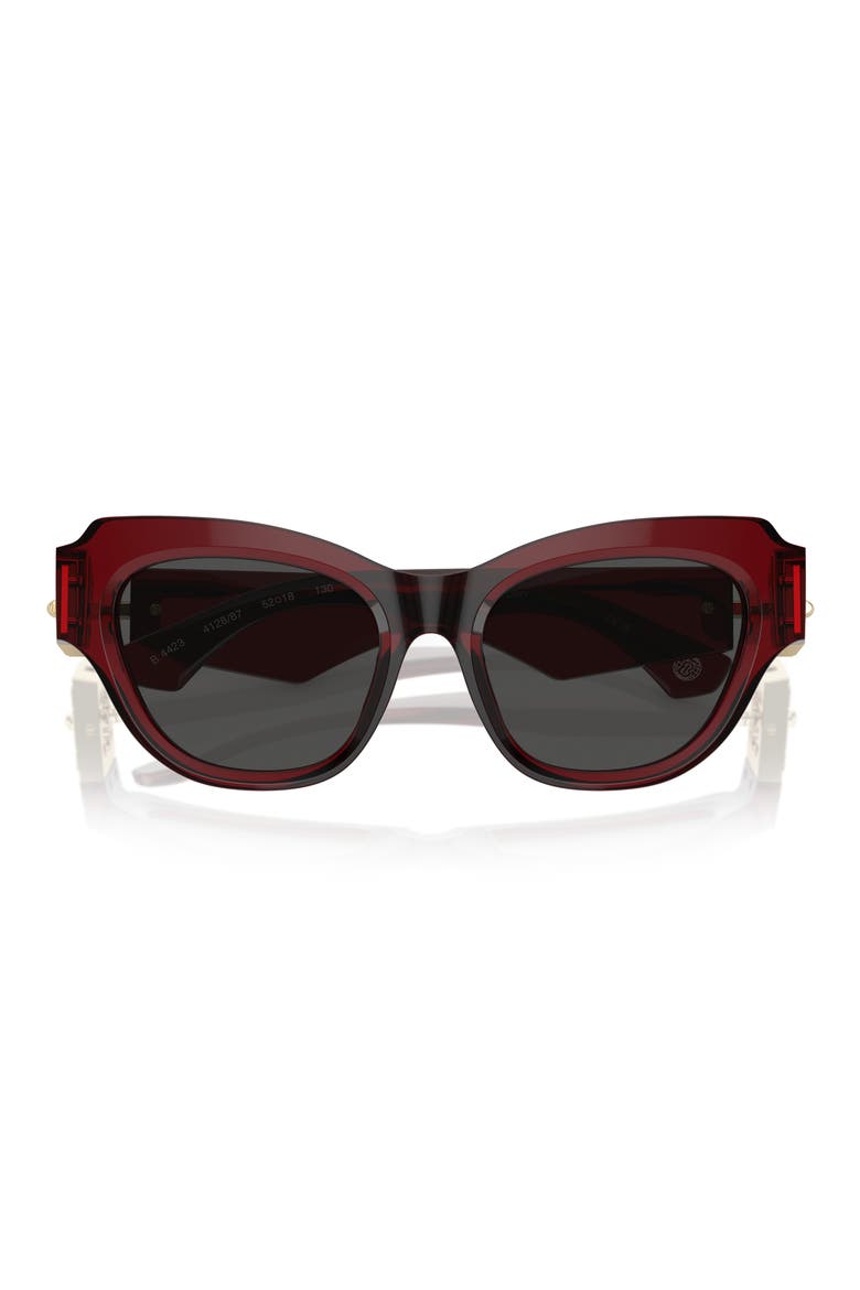 52mm Irregular Sunglasses, Main, color, BORDEAUX