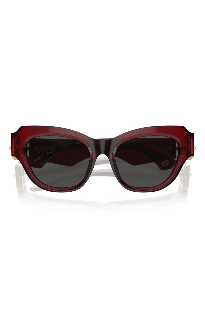 Burberry 52mm Irregular Sunglasses, Main, color, Bordeaux