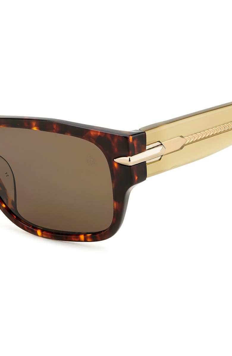 rag & bone 55mm Square Sunglasses, Alternate, color, Havana