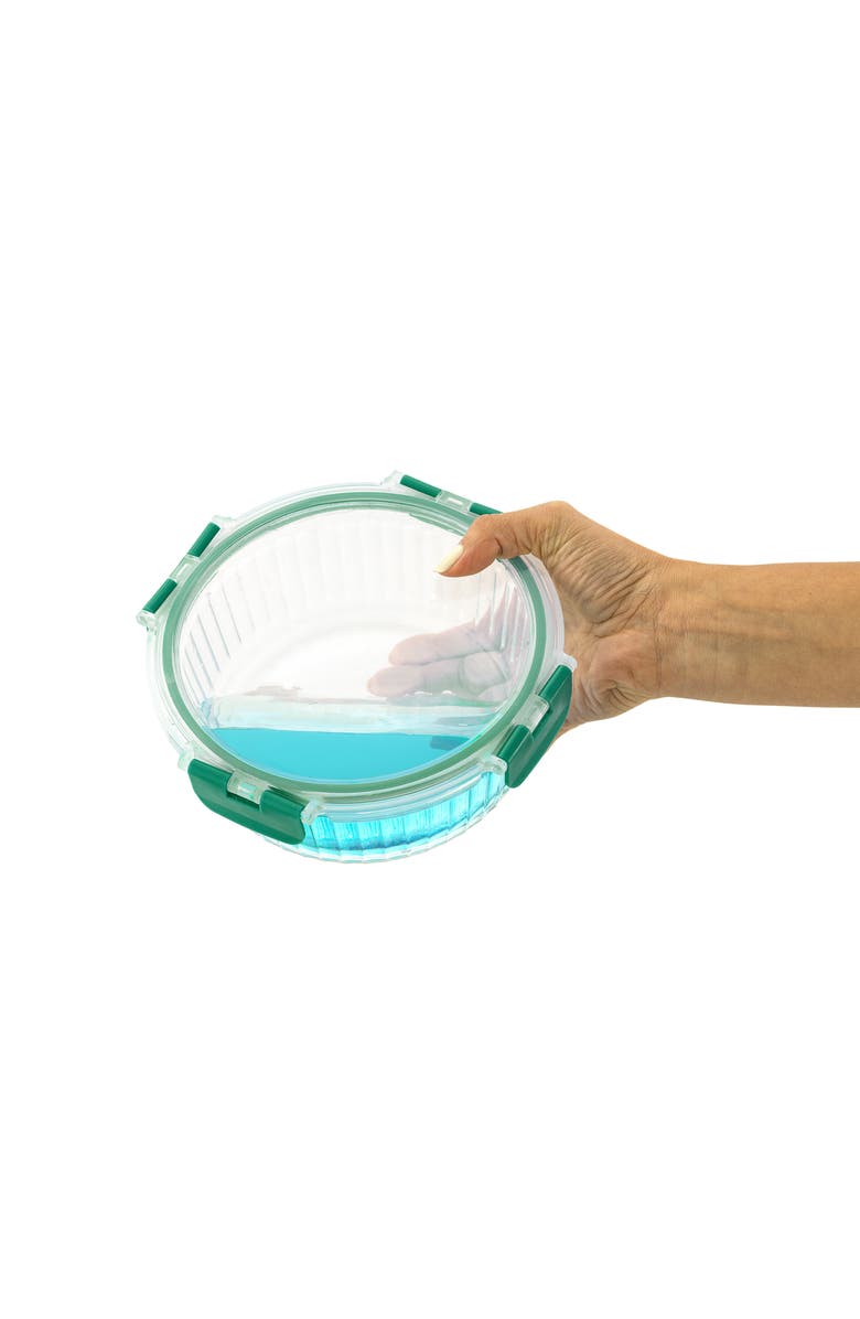 JoyJolt 24-Piece Glass Food Storage Containers with Airtight Lids, Alternate, color, Green