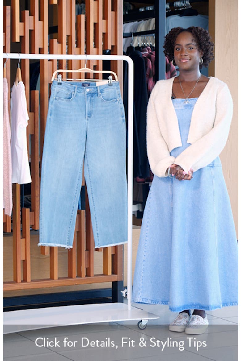 Coco Cool Embrace® Frayed Crop Wide Leg Jeans video