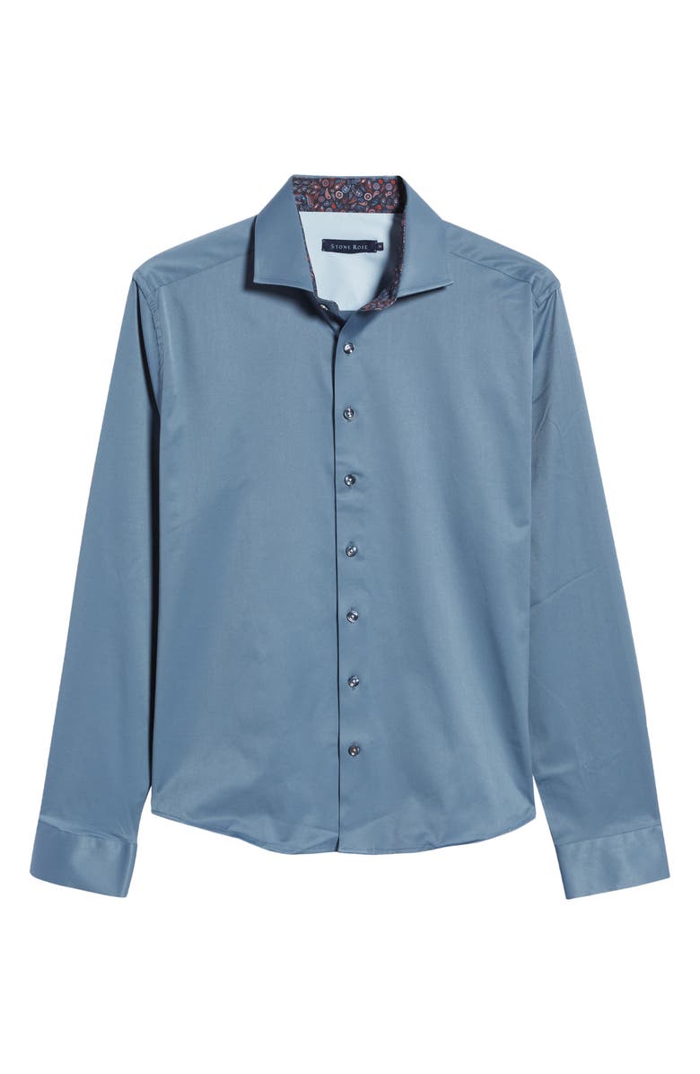 Stone Rose DRY TOUCH<sup>®</sup> Performance Button-Up Shirt, Alternate, color, Navy