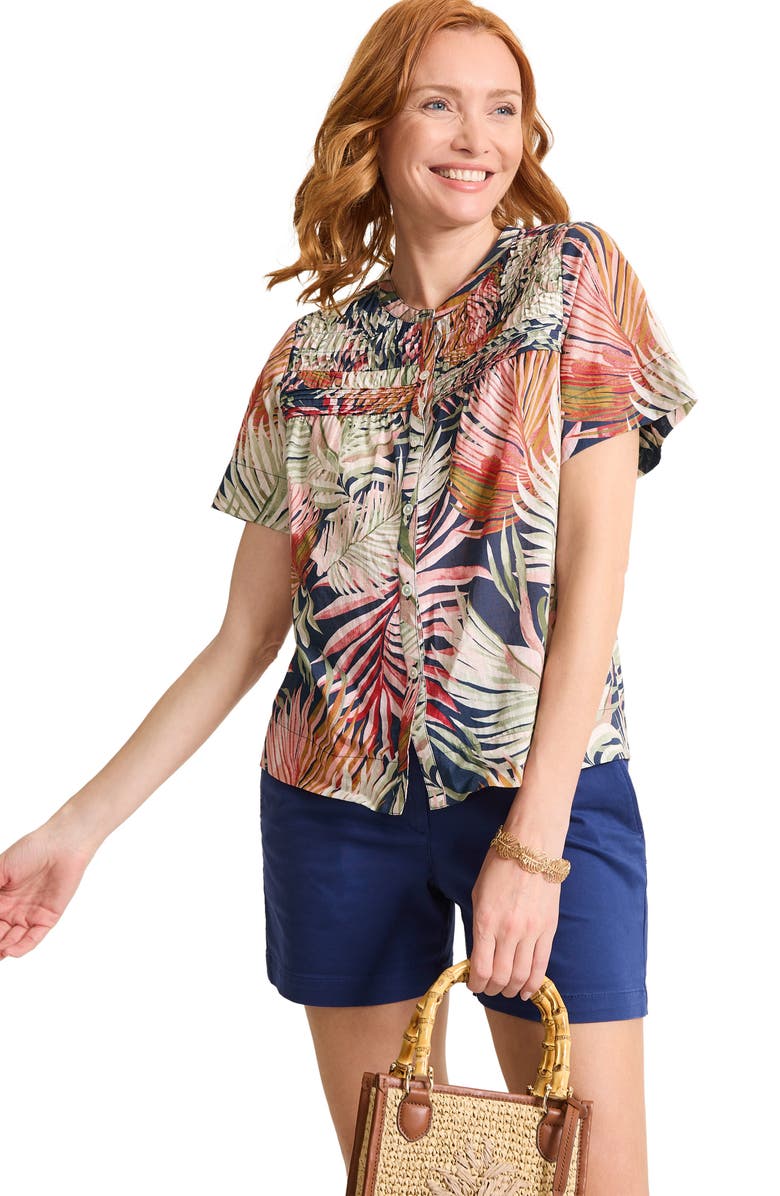 Tommy Bahama Palm Canyon Print Shrit, Alternate, color, Coastline