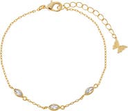 BY ADINA EDEN CZ Triple Bezel Marquise Bracelet