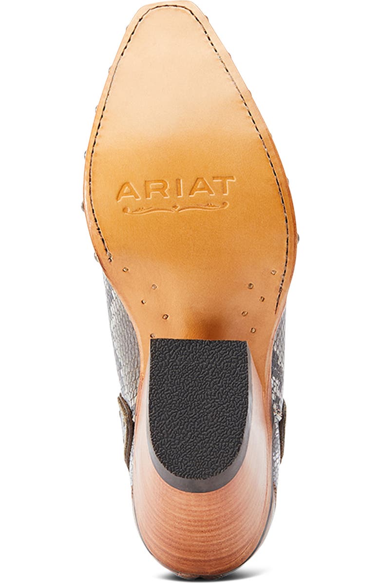 Ariat Greeley Western Bootie, Alternate, color, Natural Snake