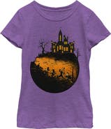 Mickey & Friends Girl's Mickey & Friends Walking Towards Haunted Mansion  Graphic T-Shirt