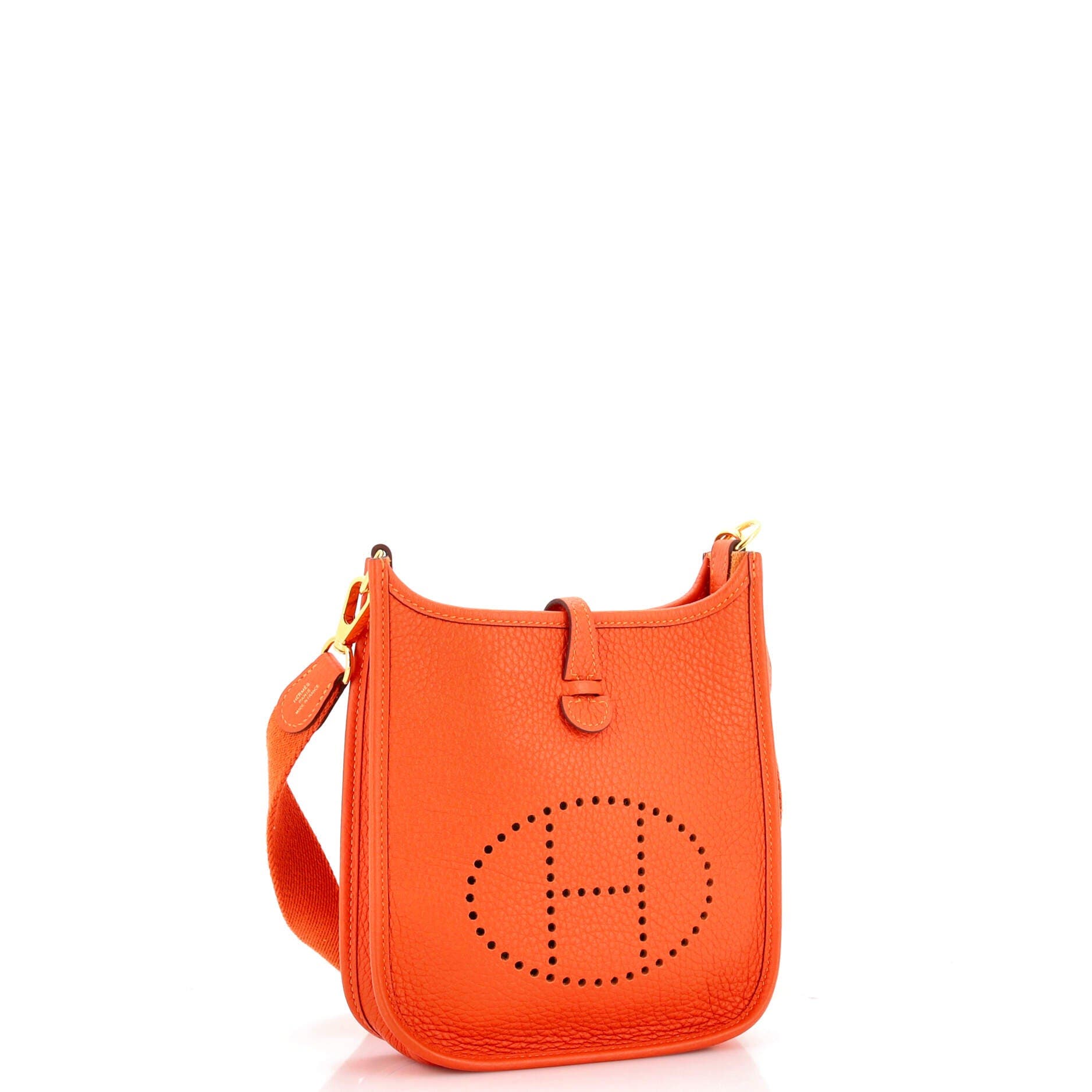 Pre-Owned Hermes Evelyne Bag Gen III Clemence TPM, Alternate, color, Feu