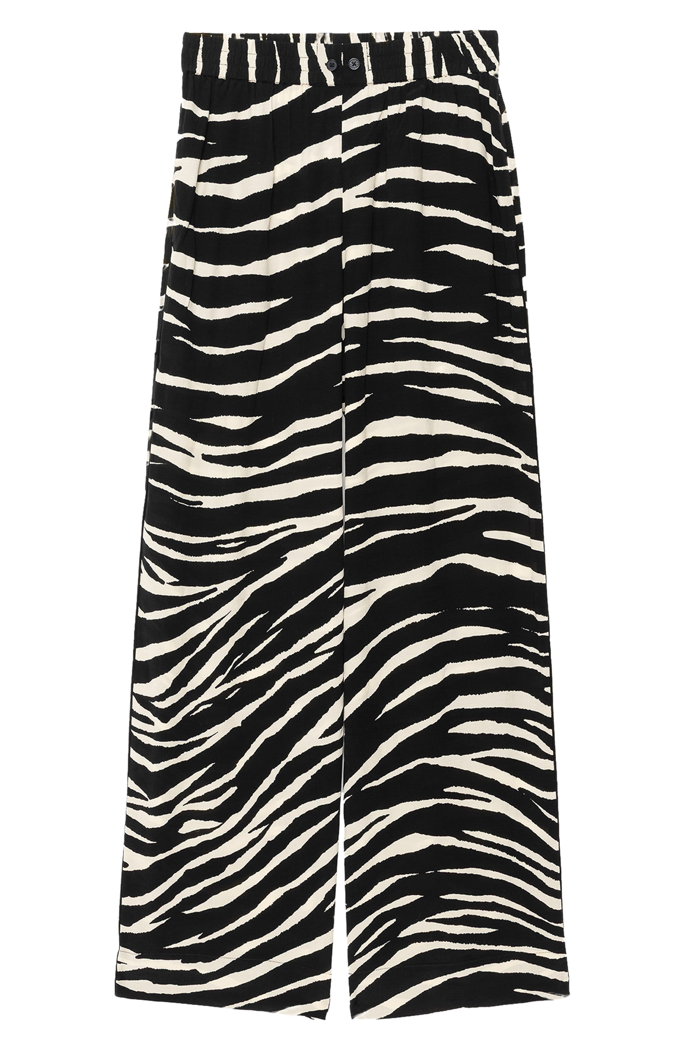 Zadig & Voltaire Pin Zebra Print Wide Leg Pants (Women) | Nordstrom