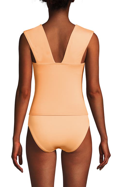 Shop Lands' End Womens Square Neck Underwire Square Back Tankini Swimsuit Top In Orange Mist