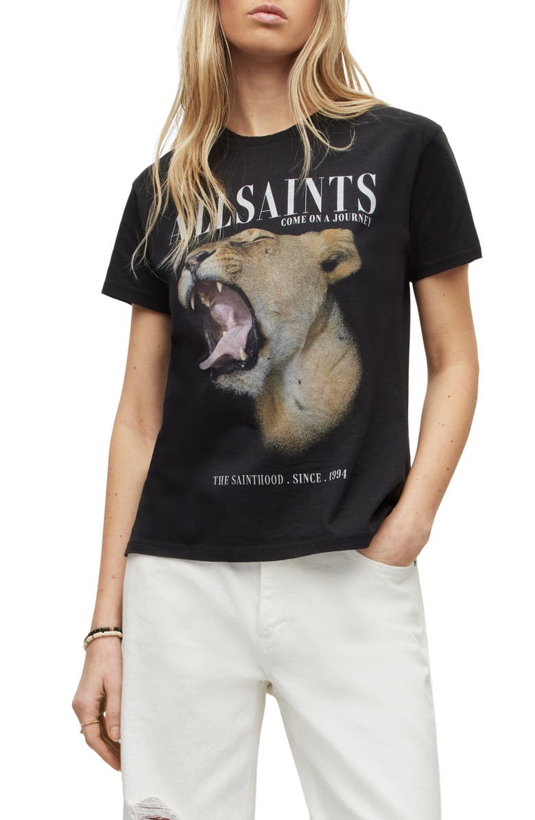 AllSaints Empera Grace Graphic T-Shirt, Main, color,
