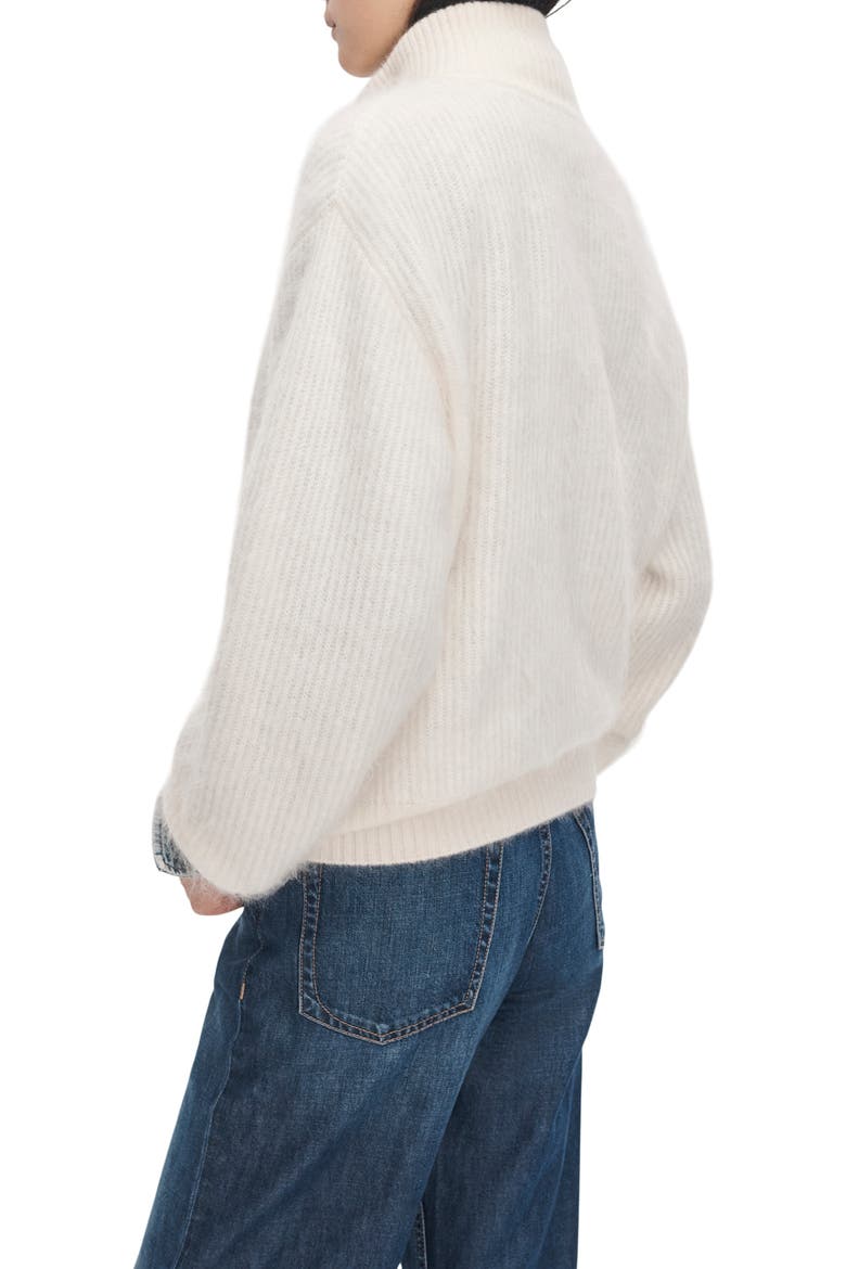 Jada Brushed Cashmere Full Zip Cardigan, Alternate, color, IVORY