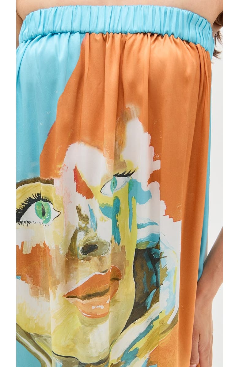 Dur Doux Kesi Maxi Strapless Dress, Alternate, color, Orange