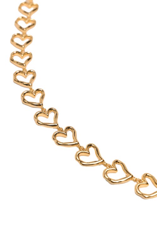 Maje Gold-plated Heart Necklace In Gold