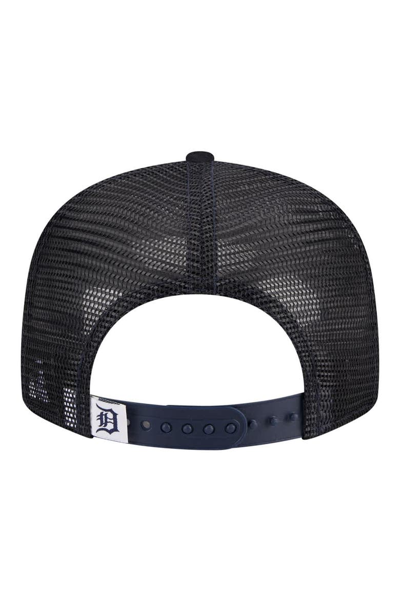 Youth New Era  Navy Detroit Tigers 9FIFTY Trucker Snapback Hat, Alternate, color, Navy
