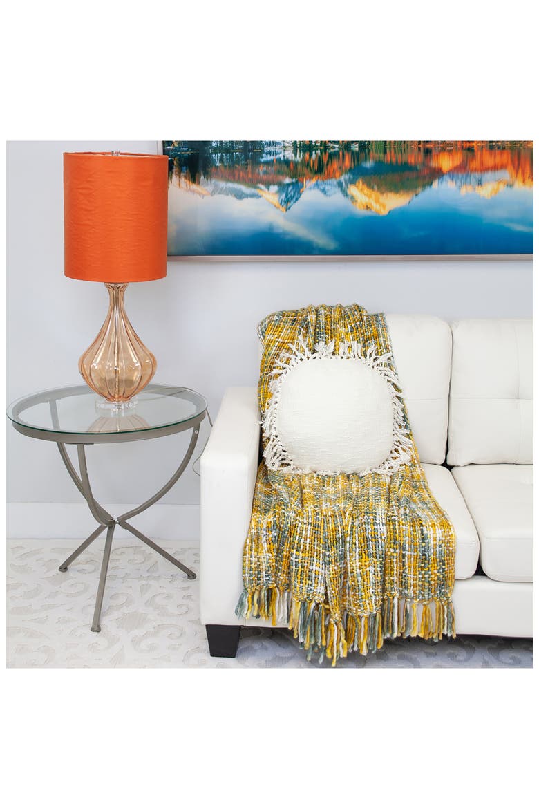 Fringe Throw Pillow, Alternate, color, WHITE