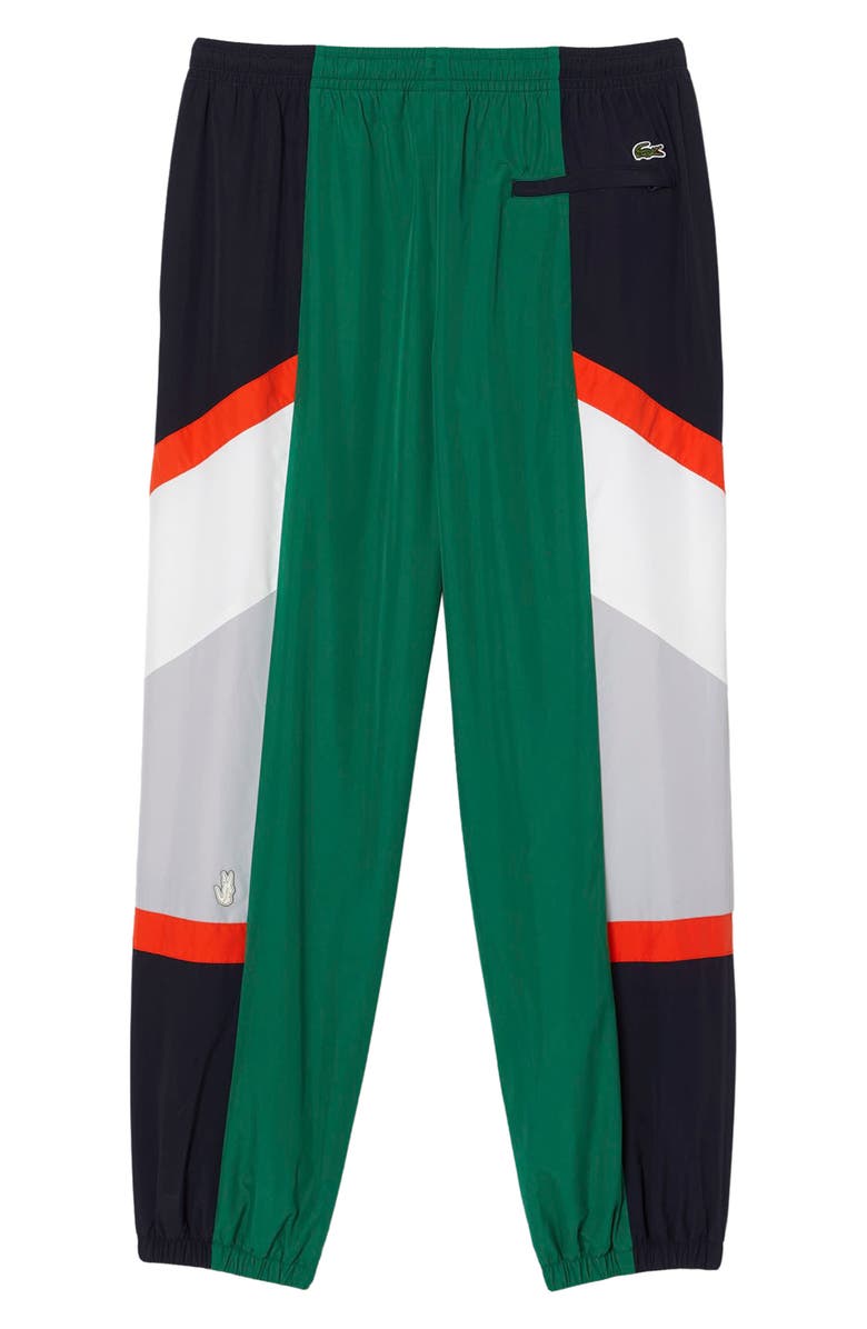 Lacoste Relaxed Fit Colorblock Joggers, Alternate, color, Roquette/ Multico