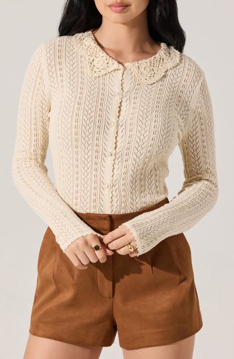トップス cotton candy loose knit cardigan ivory Ivory Cardigan Sweater - Loose Knit Sweater - Cardigan