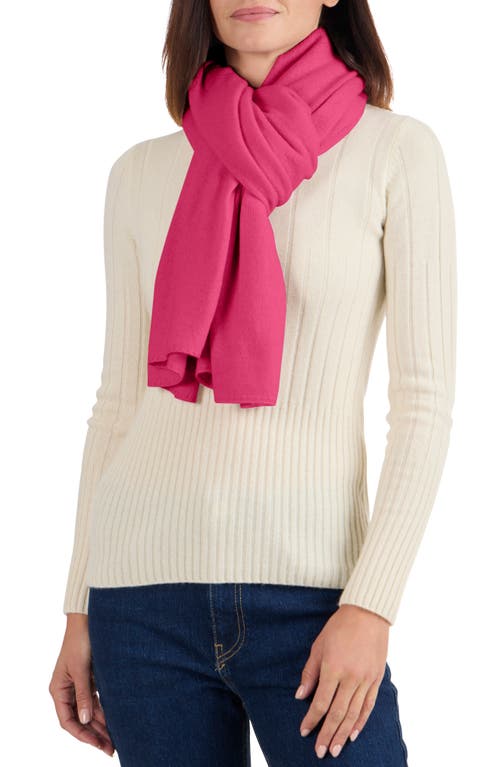 Amicale Cashmere Travel Wrap Scarf In Pink