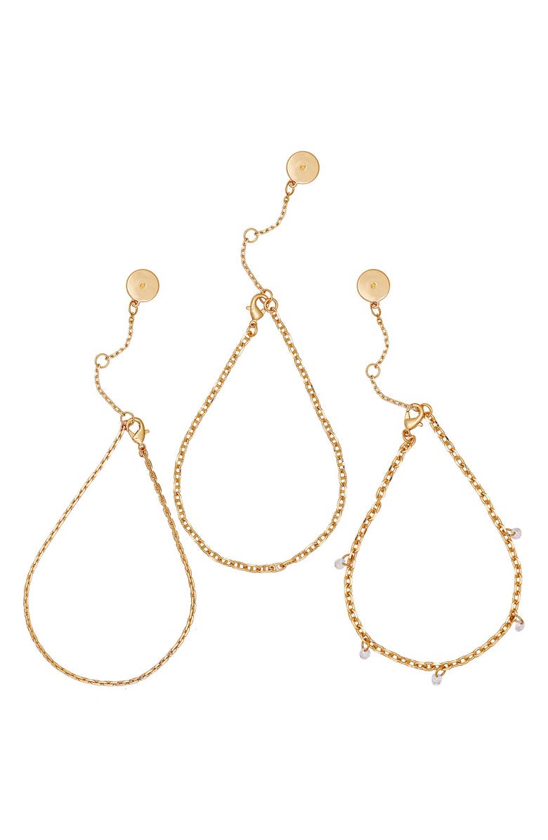 Vince Camuto 3-Piece Charm Anklet Set, Alternate, color,