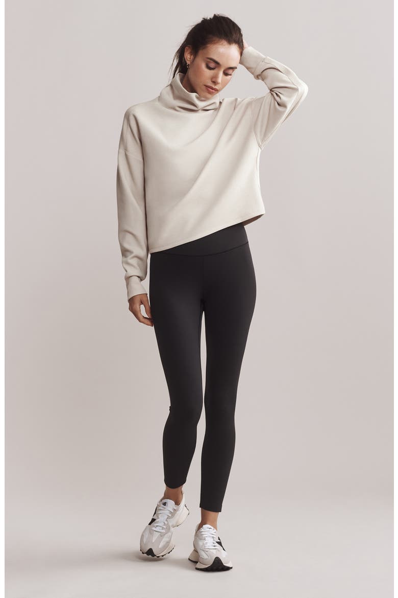 DreamGlow Mock Neck Top, Alternate, color, SAND