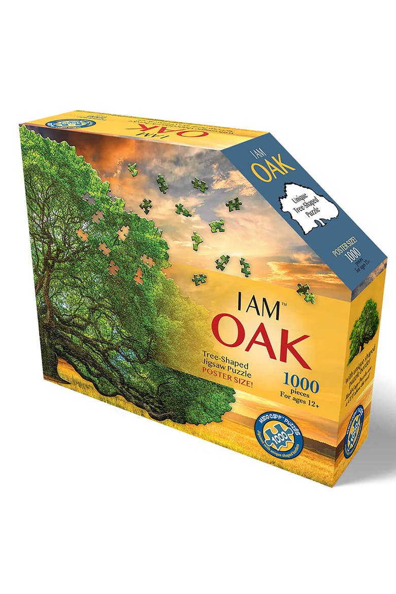 I Am Oak 1000 Piece Tree Shaped Jigsaw Puzzle, Main, color, Multicolored
