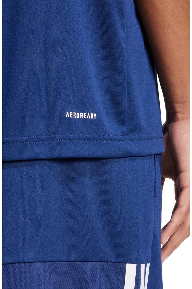 Sereno AEROREADY 3-Stripes T-Shirt, Alternate, color, DARK BLUE/ WHITE
