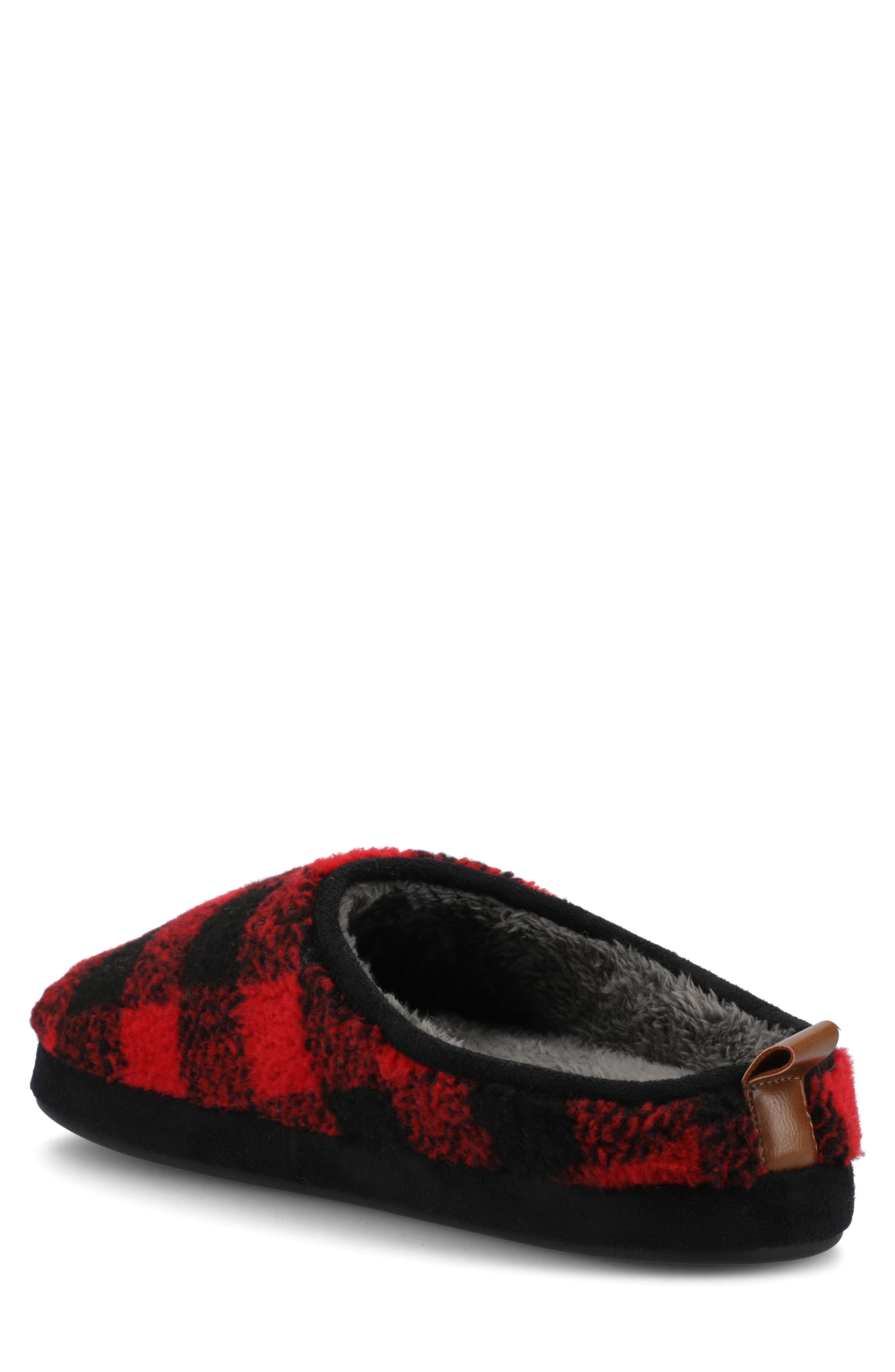 TAFT Lance Faux Fur Slipper, Alternate, color, Red