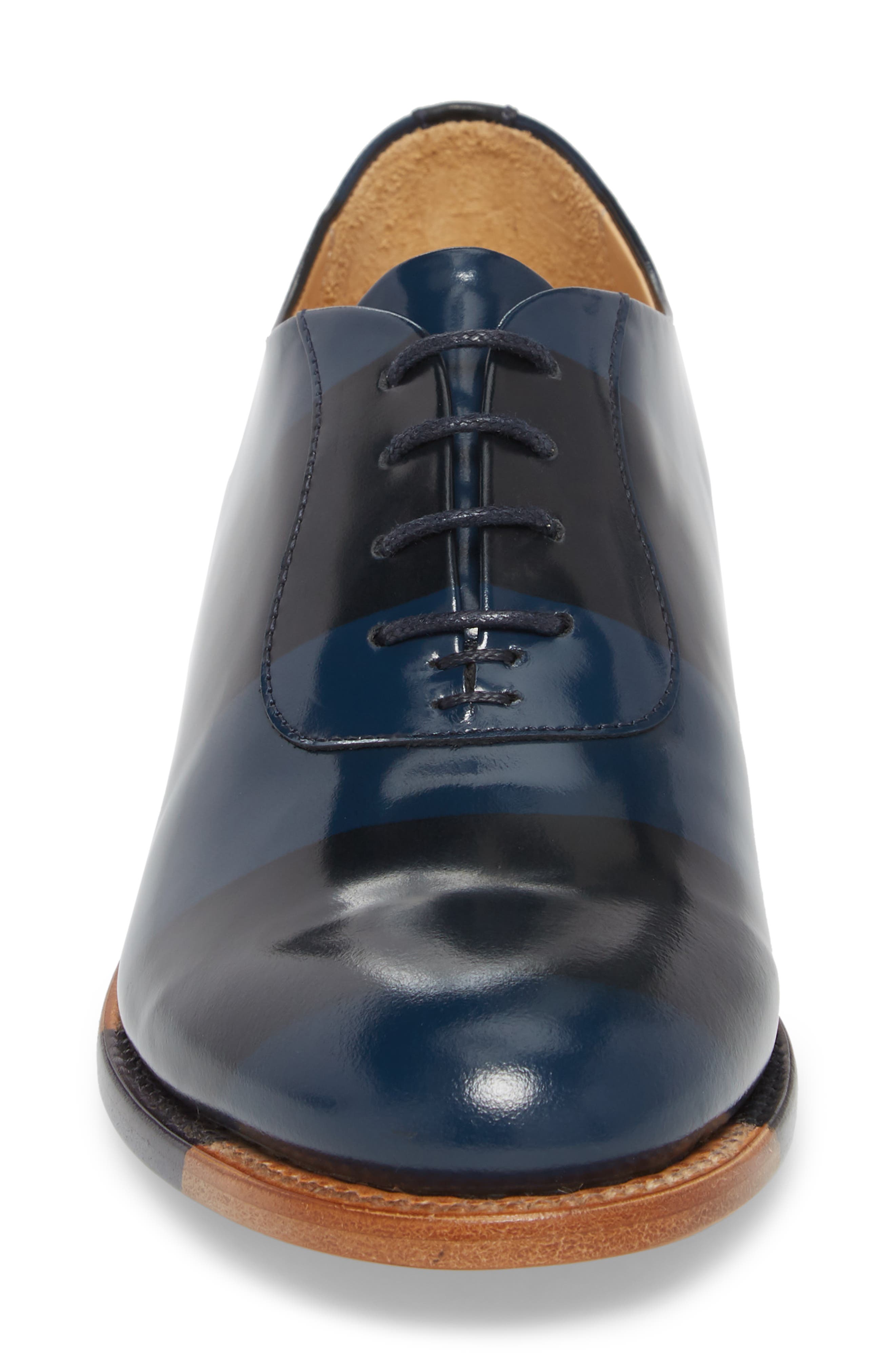 The Office of Angela Scott Mr. Smith Stripe Oxford, Alternate, color, Ocean