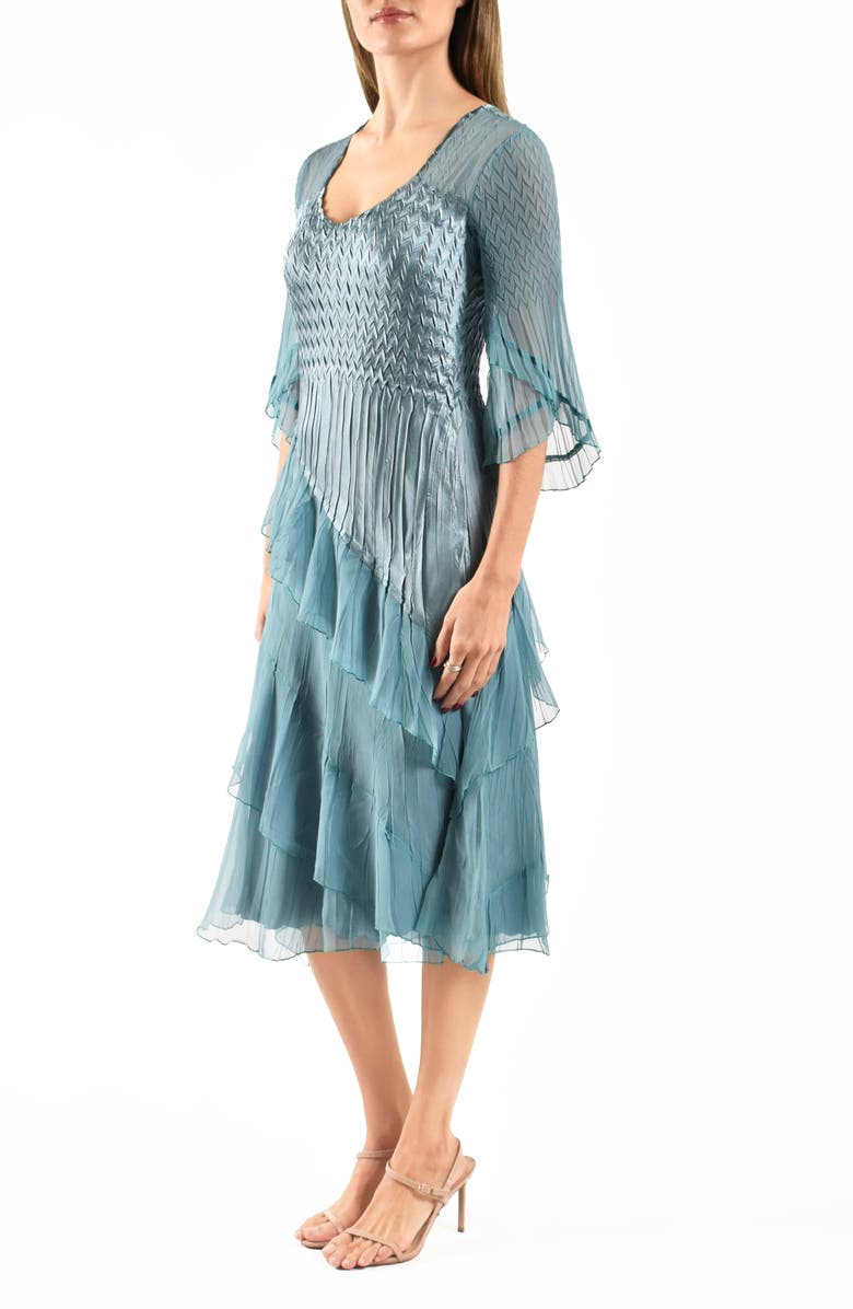 Komarov Ruffle Cocktail Dress, Alternate, color,