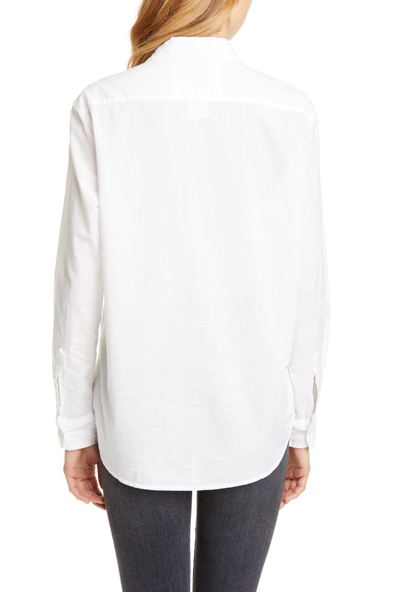 Eileen Relaxed Button-Up Shirt, Alternate, color, WHITE