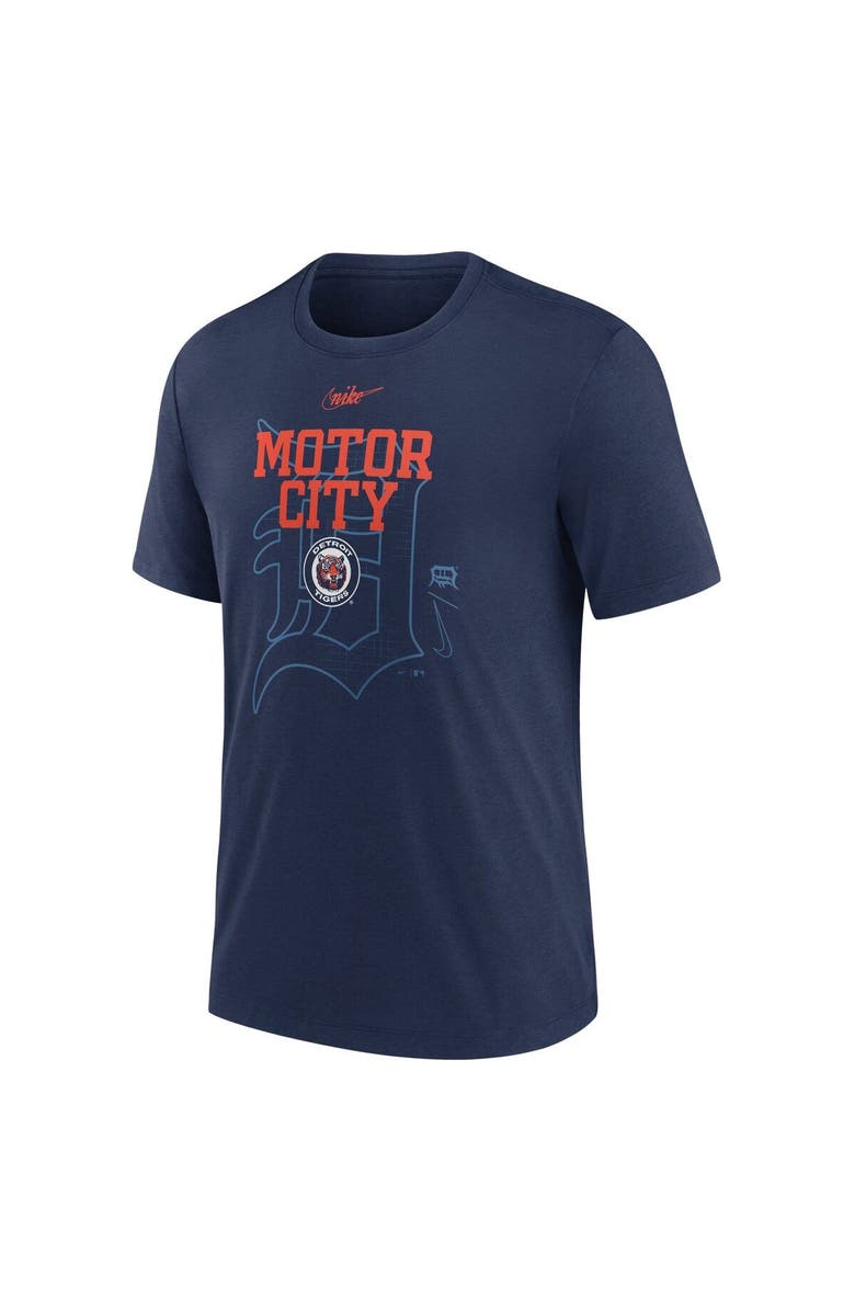 Nike Men's Nike Navy Detroit Tigers Rewind Retro Tri-Blend T-Shirt, Alternate, color, Navy