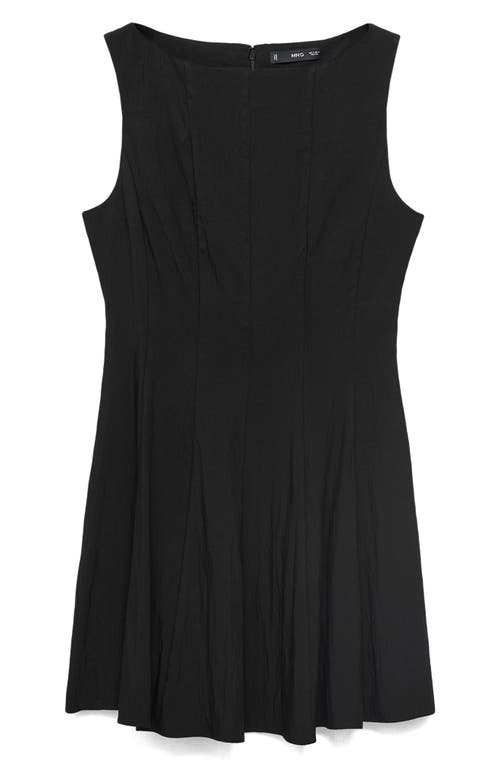 Mango Sleeveless Minidress In Black