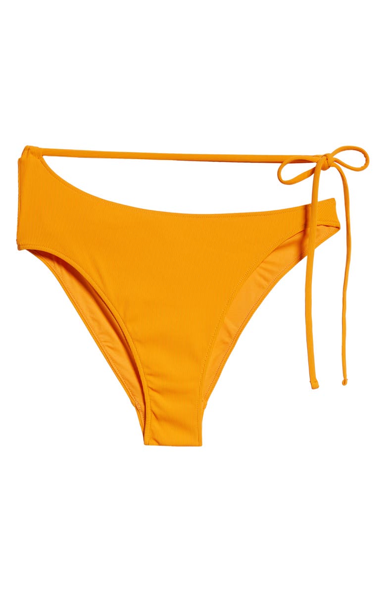 K.NGSLEY Naomi Asymmetric Tie Waist Bikini Bottoms, Alternate, color, Fluo Orange