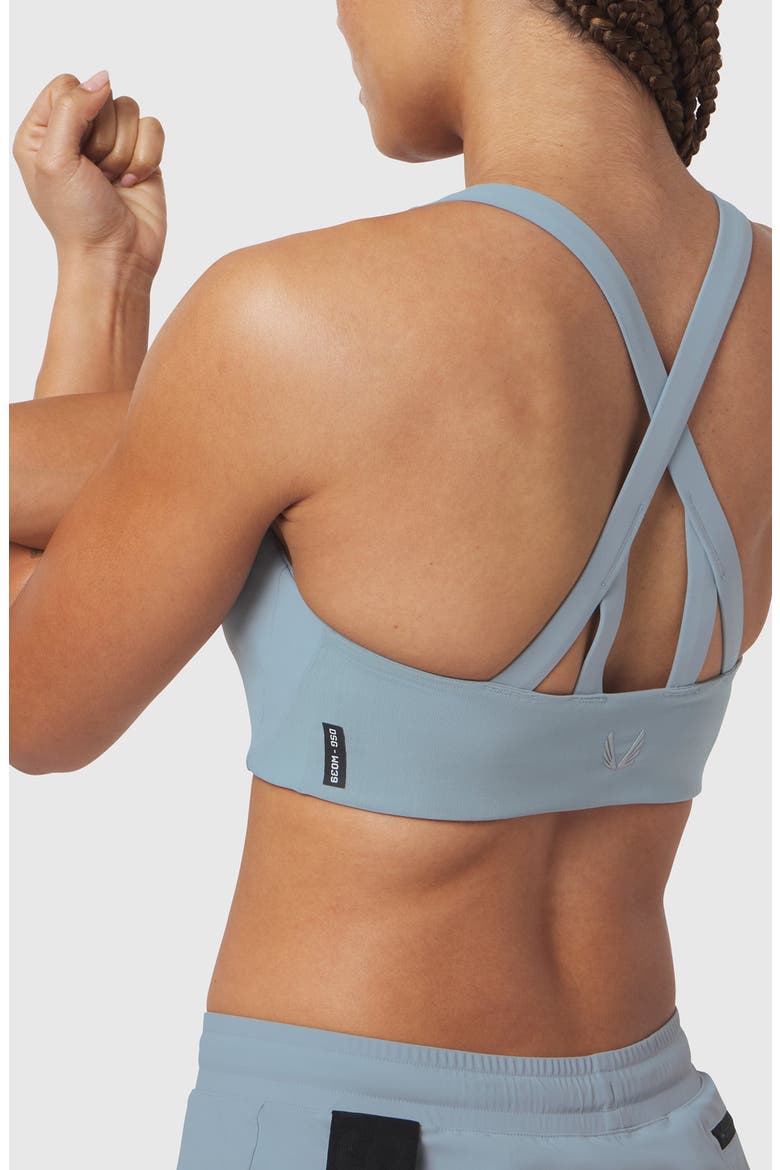 Lycra Hybrid Sports Bra, Alternate, color, Light Sky