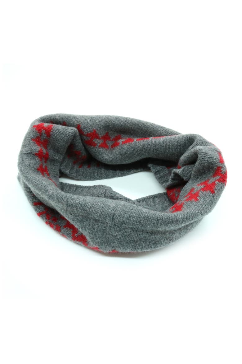 CASHMERE NECK WARMER IN NORDIC DESIGN, Main, color, MEDIUM GREY COMBO