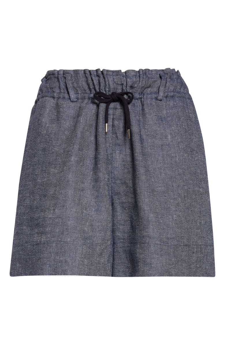 Eleventy Linen Blend Chambray Bermuda Shorts, Alternate, color, Blue
