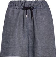 Eleventy Linen Blend Chambray Bermuda Shorts