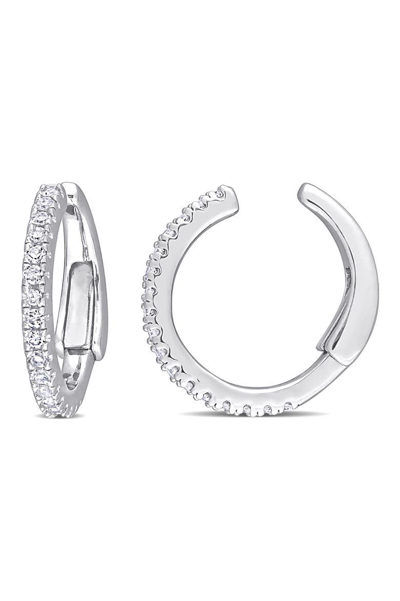 Diamond Hoop Earrings - 0.17ct., Main, color, WHITE