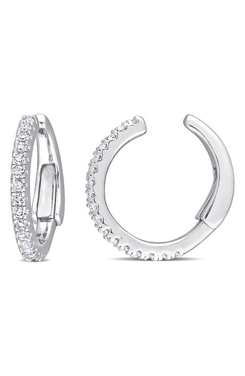 Diamond Hoop Earrings - 0.17ct.