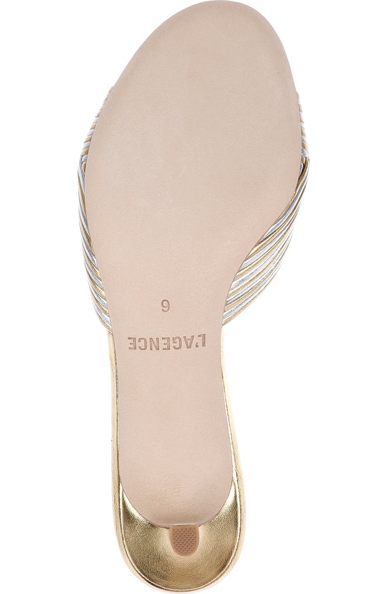 L'AGENCE Chamonix Sandal, Alternate, color, Gold/ Silver