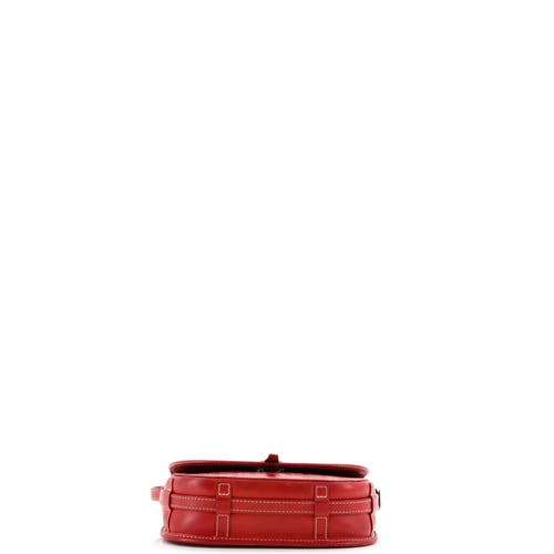 Pre-owned Goyard Goyard Belvedere Ii Messenger Bag Coated Canvas Pm In Red