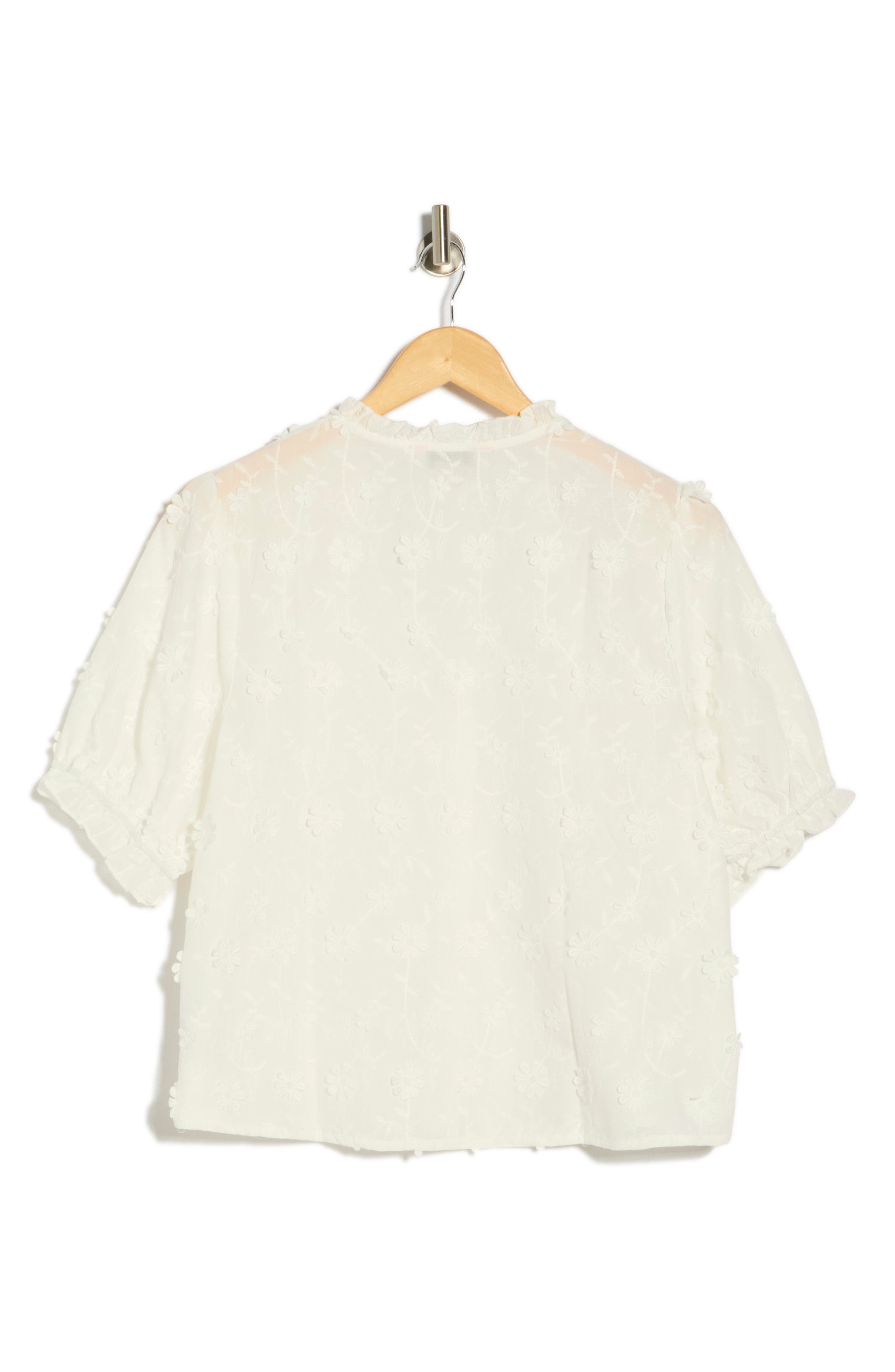 Nanette Lepore 3D Flower Short Sleeve Top (Women) | Nordstromrack
