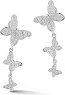 SPHERA MILANO Cubic Zirconia Butterfly Drop Earrings