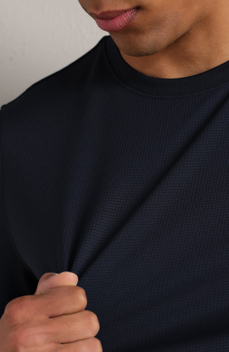 Rhone Waffle Tech Crew T-Shirt, Alternate, color, True Navy