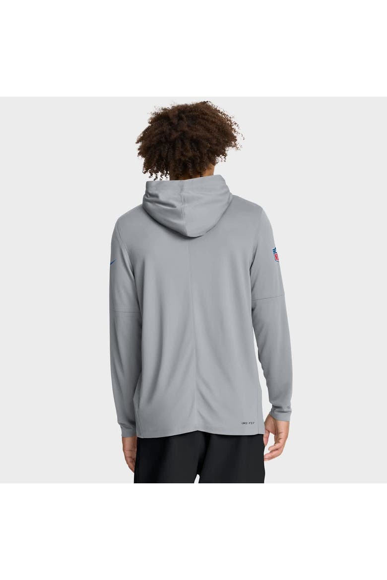 Men's Nike Gray Detroit Lions Sideline Pure Fury Performance Long Sleeve Hoodie T-Shirt, Alternate, color, Gray