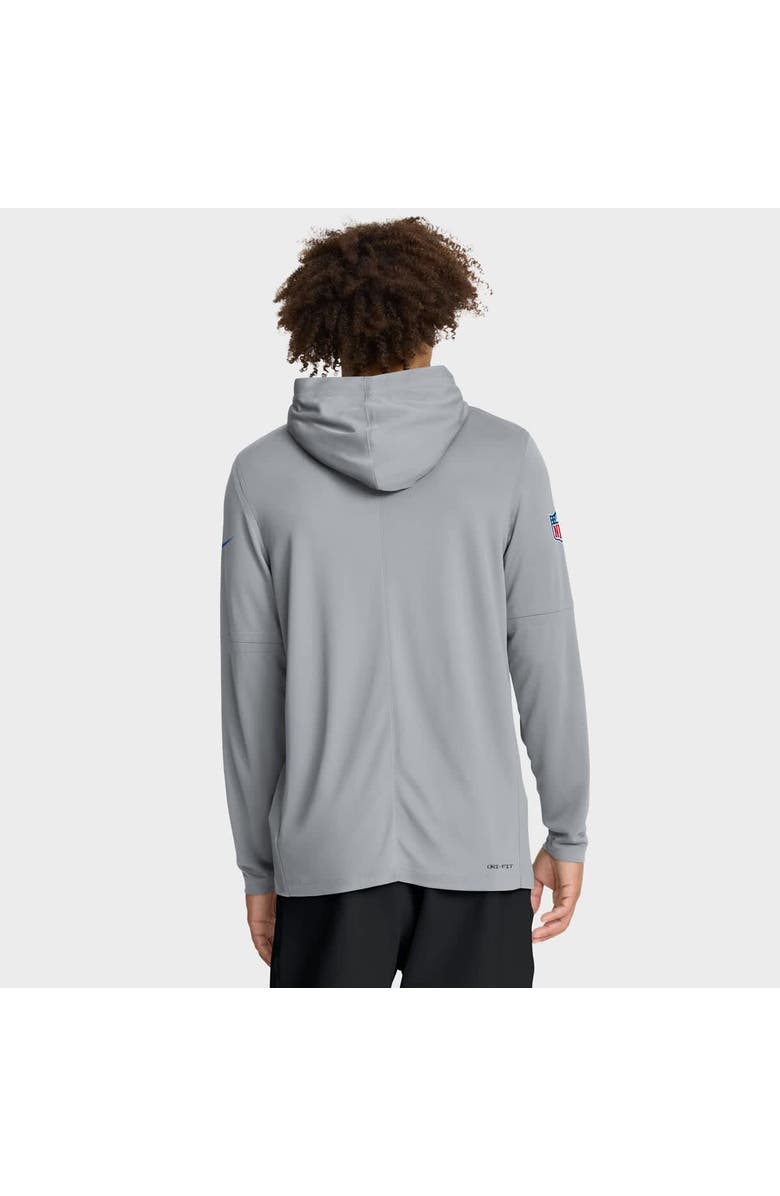 Nike Men's Nike Gray Detroit Lions Sideline Pure Fury Performance Long Sleeve Hoodie T-Shirt, Alternate, color, Gray