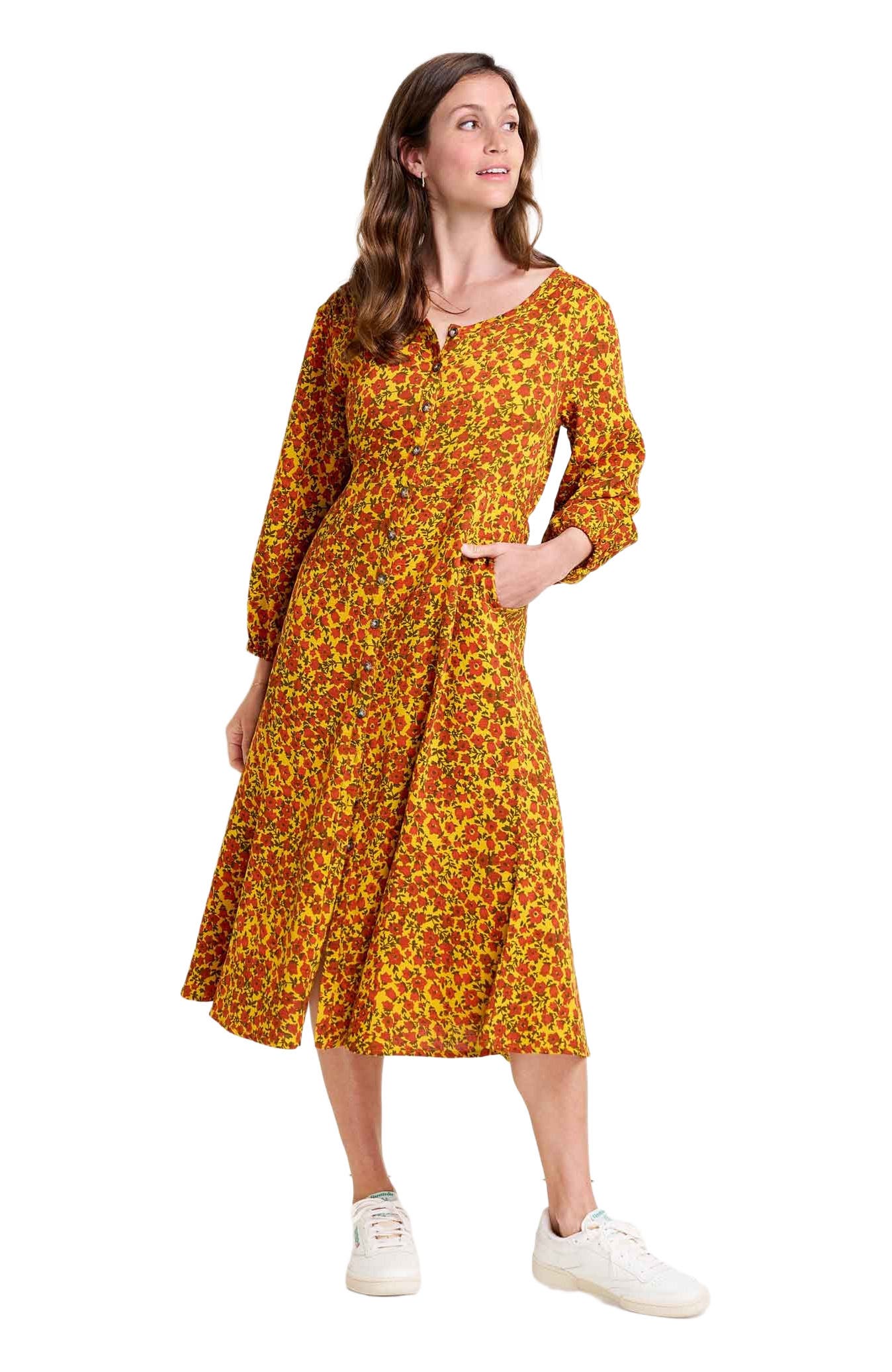 Manzana Paneled Midi Long Sleeve Dress - image 3