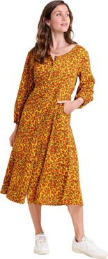Toad & Co Manzana Paneled Midi Long Sleeve Dress