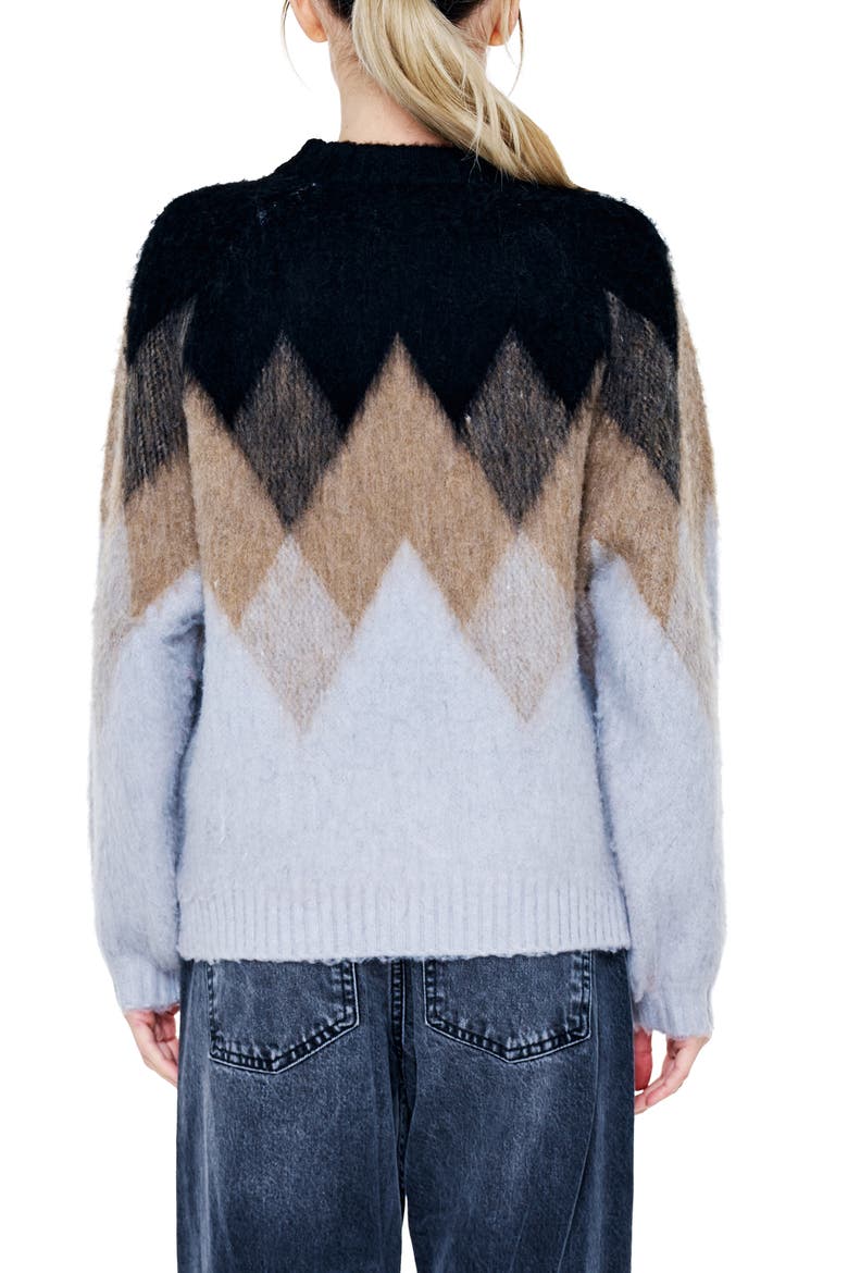 Katy Geometric Sweater, Alternate, color, GREY MULTI